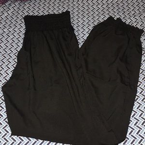Black Silky Fashion Harem Pants